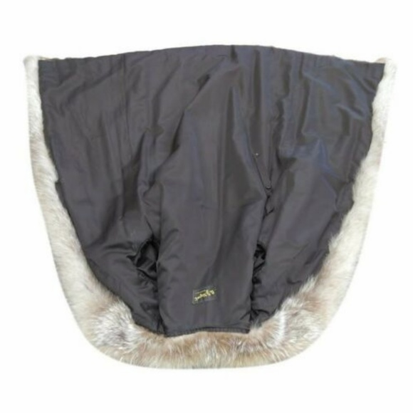 Lunaraine Mink Fur Coat with Fox Fur Trim - Picture 3 of 4